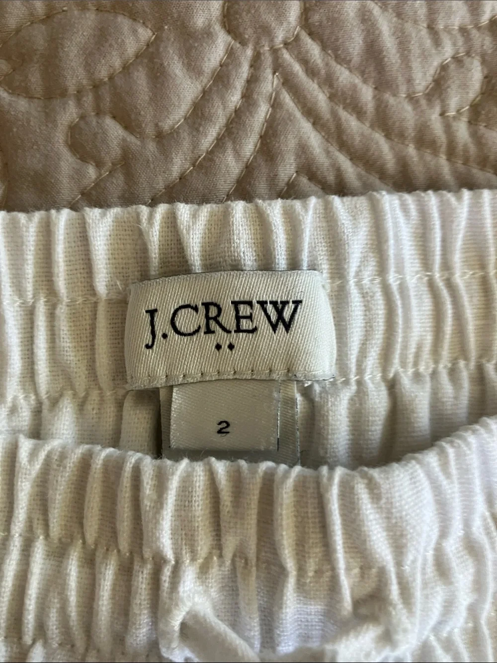 J. Crew white linen-blend Seaside Pants size 2
